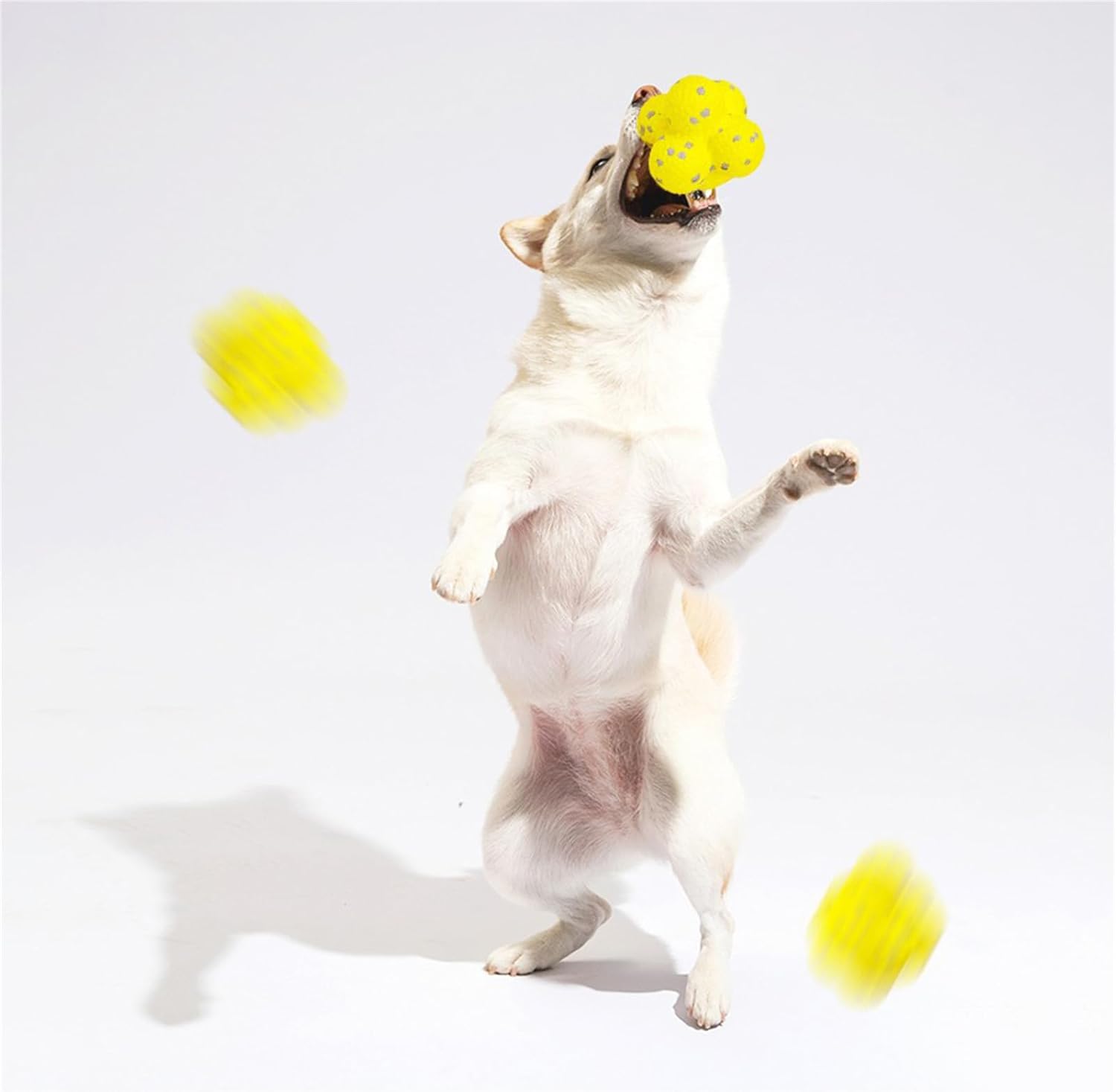 HKM-3525949 Calming Fetch Tennis Ball for Dogs - Soft, Lightweight Toy to Ease Anxiety and Promote Activity