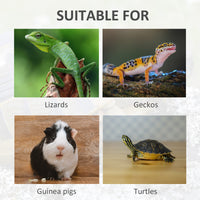 HKM-3526333 3-Window Reptile Cage with Slide-Out Tray for Turtles and Small Animals