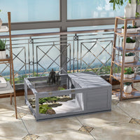 HKM-3526333 3-Window Reptile Cage with Slide-Out Tray for Turtles and Small Animals