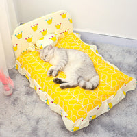 HKM-3527101 Cozy Teddy Small Dog and Cat Bed - Soft PP Cotton, Multiple Sizes Available