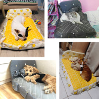 HKM-3527101 Cozy Teddy Small Dog and Cat Bed - Soft PP Cotton, Multiple Sizes Available