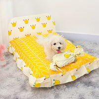 HKM-3527101 Cozy Teddy Small Dog and Cat Bed - Soft PP Cotton, Multiple Sizes Available