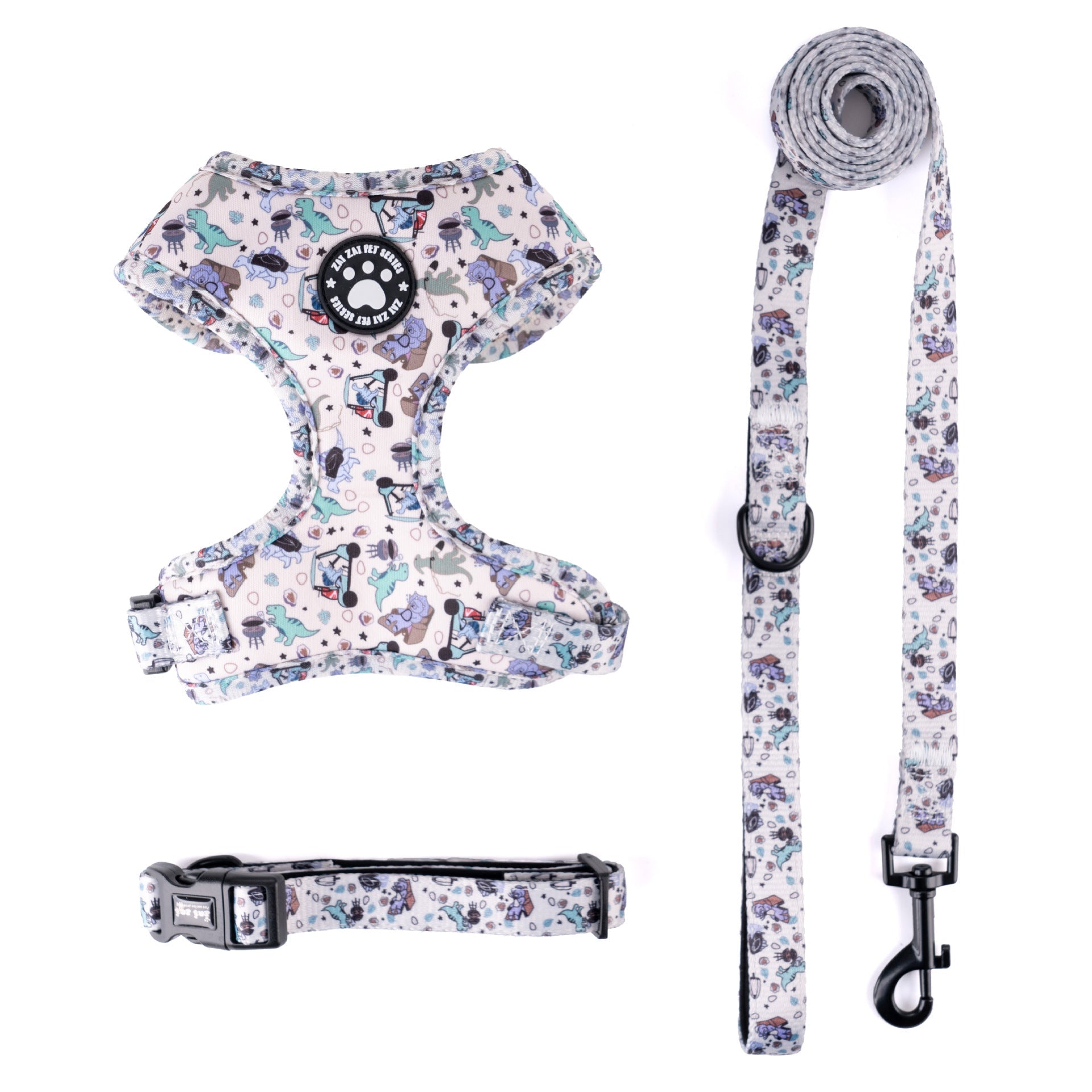 HKM-3527229 Adjustable Dog Breast Strap with Leash and Collar - Multiple Colors Available