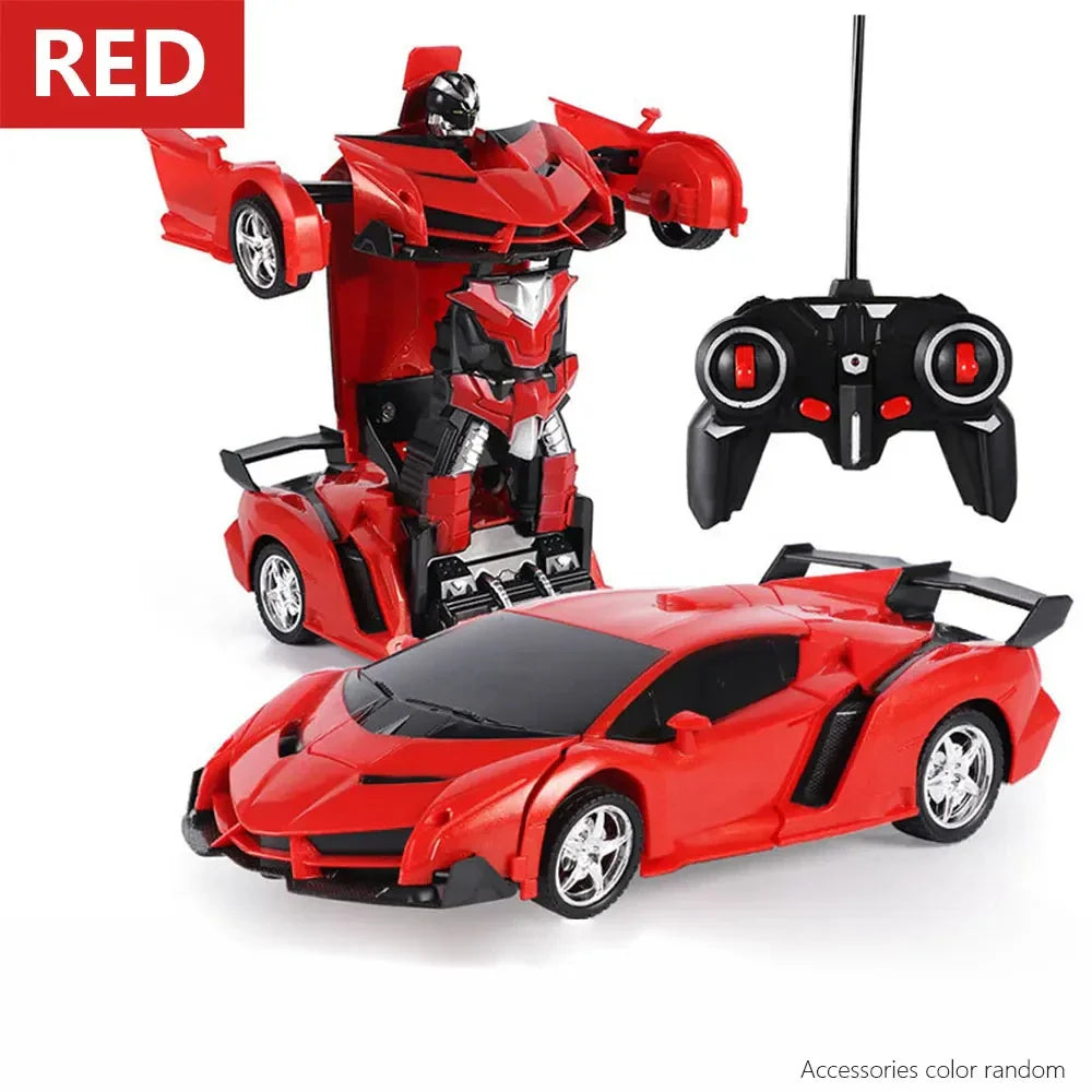HKM-352787 2-in-1 Remote Control Car and Robot Transformation Model for Kids