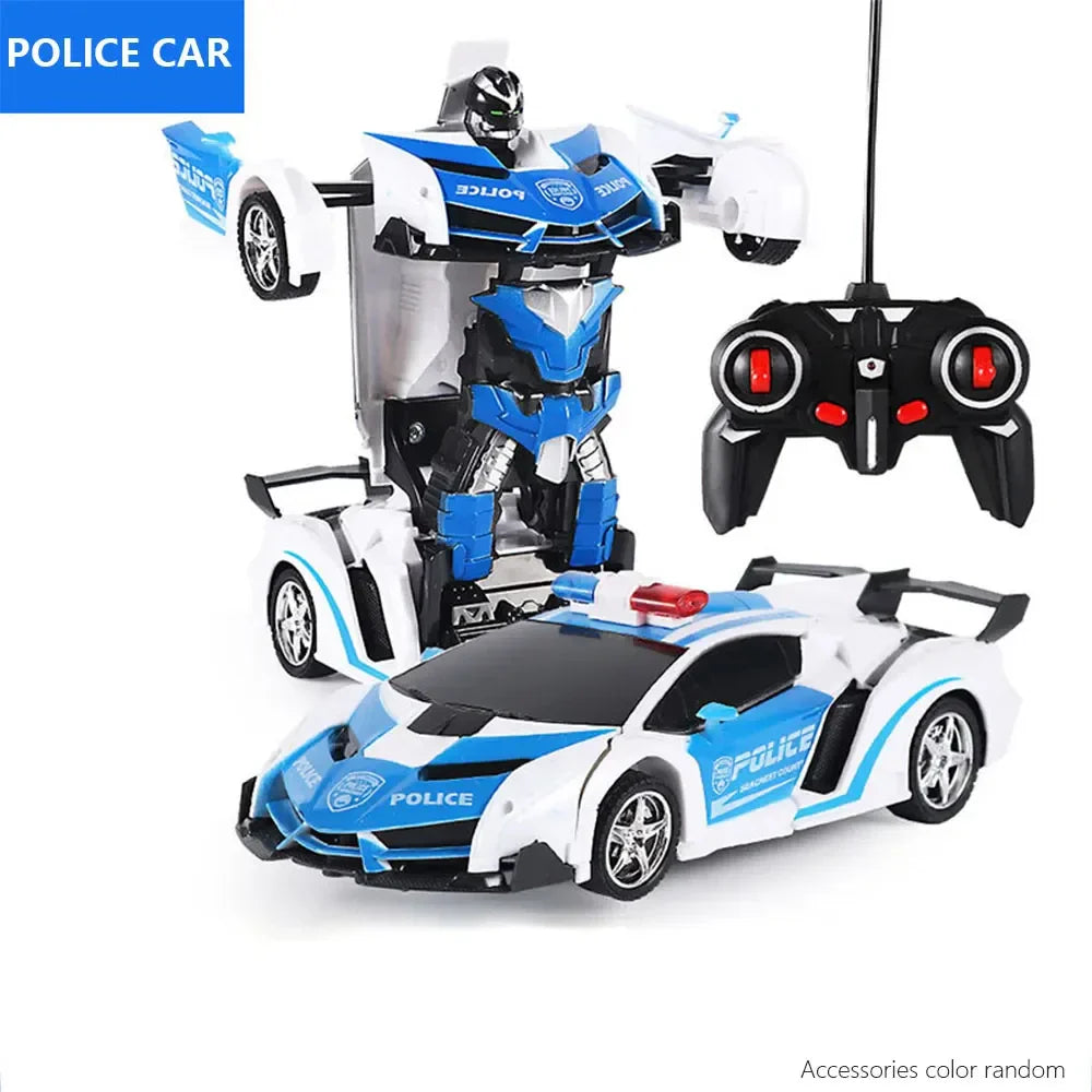 HKM-352787 2-in-1 Remote Control Car and Robot Transformation Model for Kids