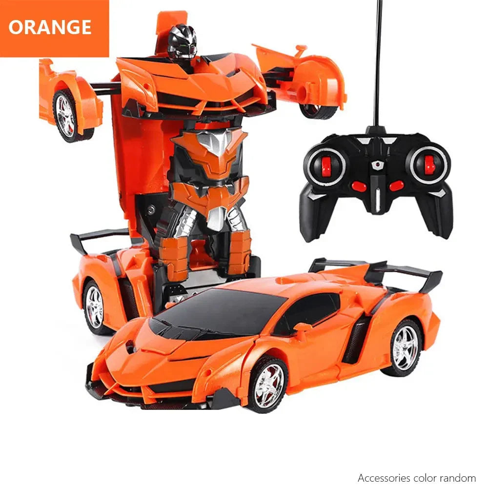 HKM-352787 2-in-1 Remote Control Car and Robot Transformation Model for Kids