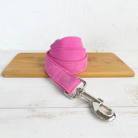 HKM-3528253 Pink Velvet Adjustable Dog Collar - Comfortable Polyester Pet Leash for XS to XL Sizes