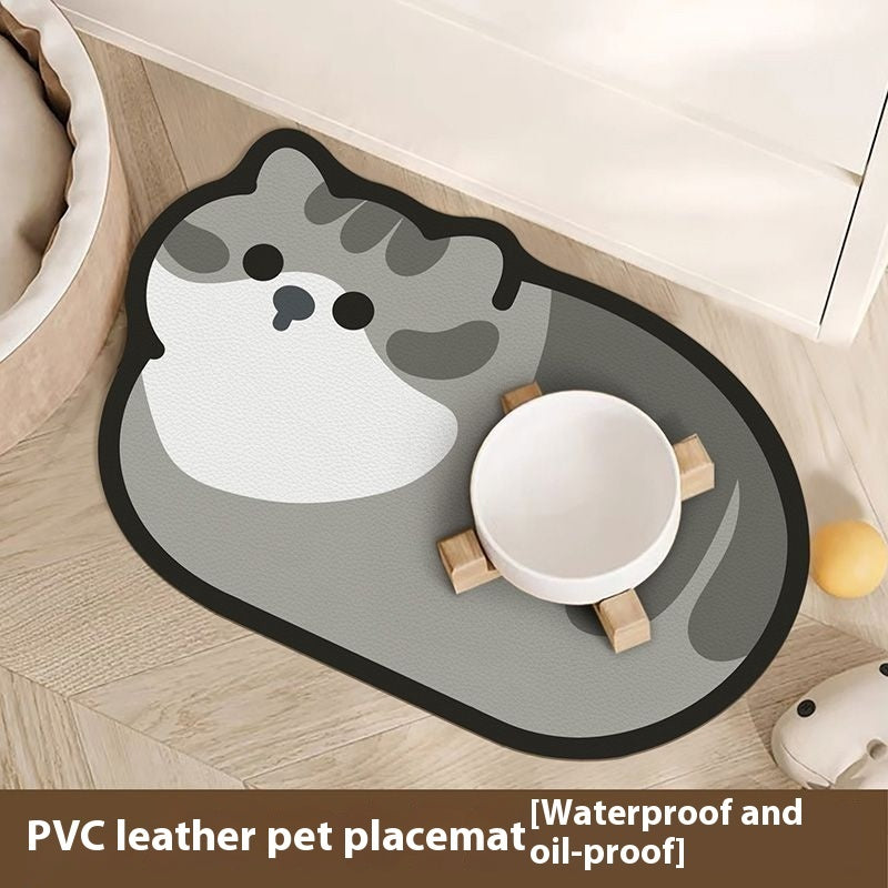 HKM-3530301 Cartoon Pet Leather Placemat ¨C Wear-Resistant Disposable PVC Pad in Various Colors