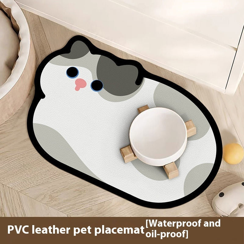 HKM-3530301 Cartoon Pet Leather Placemat ¨C Wear-Resistant Disposable PVC Pad in Various Colors