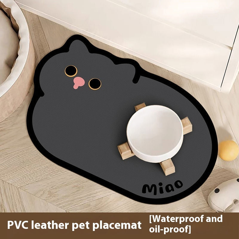 HKM-3530301 Cartoon Pet Leather Placemat ¨C Wear-Resistant Disposable PVC Pad in Various Colors