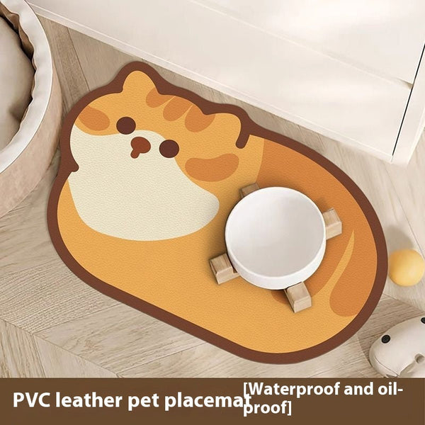 HKM-3530301 Cartoon Pet Leather Placemat ¨C Wear-Resistant Disposable PVC Pad in Various Colors