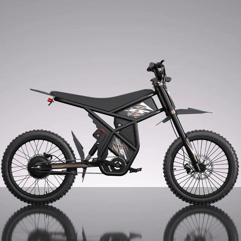 HKM-353043 High-Performance 60V 3000W Electric Fat Tire E-Bike with Off-Road Capabilities, Hydraulic Disc Brakes and Dual Batteries