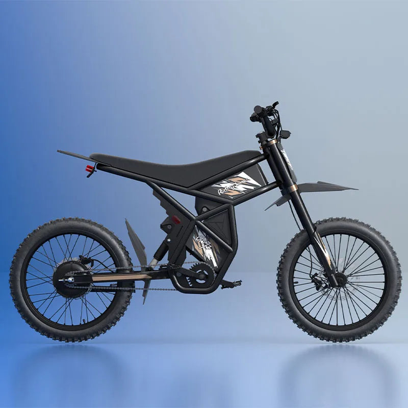 HKM-353043 High-Performance 60V 3000W Electric Fat Tire E-Bike with Off-Road Capabilities, Hydraulic Disc Brakes and Dual Batteries