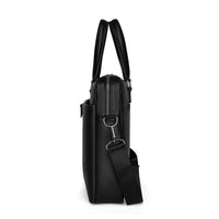 HKM-353043 Waterproof 15-Inch Crossbody Messenger Bag for Men, Micro Leather Laptop Briefcase
