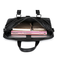 HKM-353043 Waterproof 15-Inch Crossbody Messenger Bag for Men, Micro Leather Laptop Briefcase