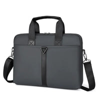 HKM-353043 Waterproof 15-Inch Crossbody Messenger Bag for Men, Micro Leather Laptop Briefcase
