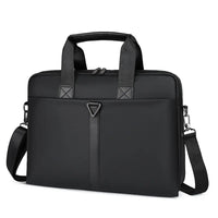 HKM-353043 Waterproof 15-Inch Crossbody Messenger Bag for Men, Micro Leather Laptop Briefcase