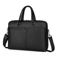 HKM-353043 Waterproof 15-Inch Crossbody Messenger Bag for Men, Micro Leather Laptop Briefcase