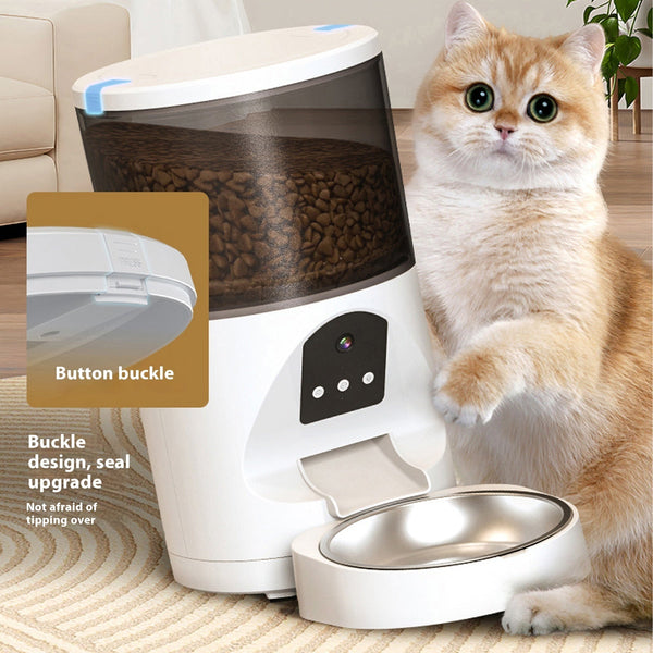 HKM-3532221 Smart Visual Pet Feeder with Remote Control and HD Wide Angle 2K Camera for Dogs and Cats, 6L Capacity