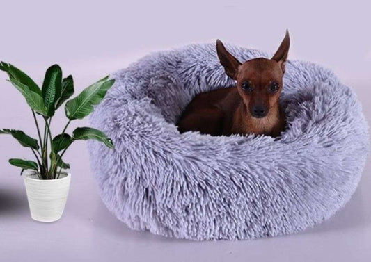 HKM-3532477 Plush Round Pet Nest Pad - Detachable & Washable Comfort for Cats and Dogs