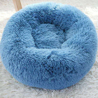 HKM-3532477 Plush Round Pet Nest Pad - Detachable & Washable Comfort for Cats and Dogs