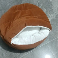 HKM-3532477 Plush Round Pet Nest Pad - Detachable & Washable Comfort for Cats and Dogs
