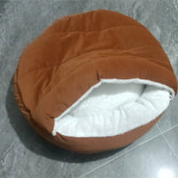 HKM-3532477 Plush Round Pet Nest Pad - Detachable & Washable Comfort for Cats and Dogs