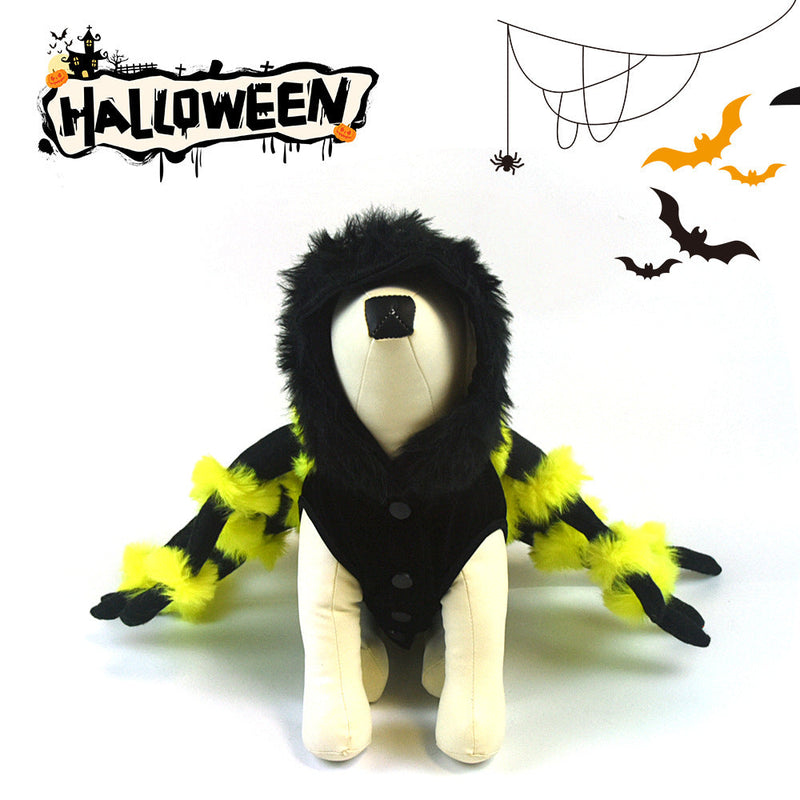 HKM-3532989 Spider Costume for Pets - Fun Polyester Outfit in Various Sizes for Halloween