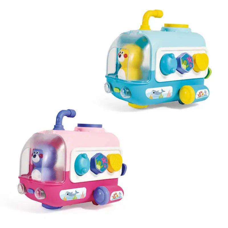 HKM-353299 Educational Shape Block Matching Toy for Infants and Toddlers, Musical Light-Up Activity, Ages 0-7 Years