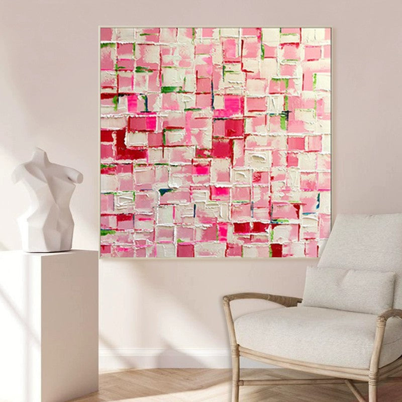 HKM-353427 Hand-Painted Modern Abstract Acrylic Oil Painting Canvas for Kids' Room Decor