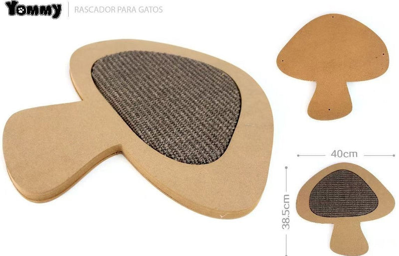 HKM-3534397 Mushroom-Shaped Cat Scratching Post with Natural Sisal Base