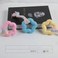 HKM-3535037 Cotton Rope Dog Chew Toy - Multi-Color Textured Design for Clean Teeth
