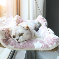HKM-3535805 Window Cat Hammock with Suction Cups - Soft Cloth Sun-Soaked Swing for Cats