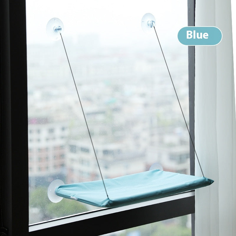 HKM-3535805 Window Cat Hammock with Suction Cups - Soft Cloth Sun-Soaked Swing for Cats