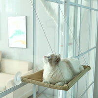 HKM-3535805 Window Cat Hammock with Suction Cups - Soft Cloth Sun-Soaked Swing for Cats