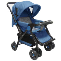 HKM-353683 Lightweight Foldable Travel Stroller with Two-Way Push Feature and Removable Dinner Plate, 3-in-1 Design