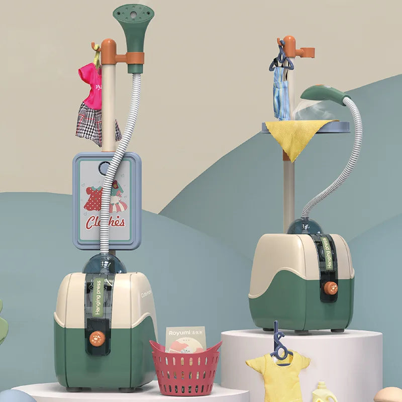 HKM-353747 Mini Simulated Spray Ironing Machine With Sound and Light for Kids 15-Piece Set