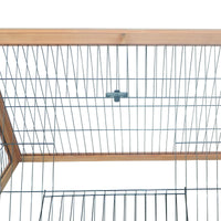 HKM-3537853 Outdoor 46" x 24" Wooden A-Frame Rabbit Hutch with Run and Ventilation for Small Animals