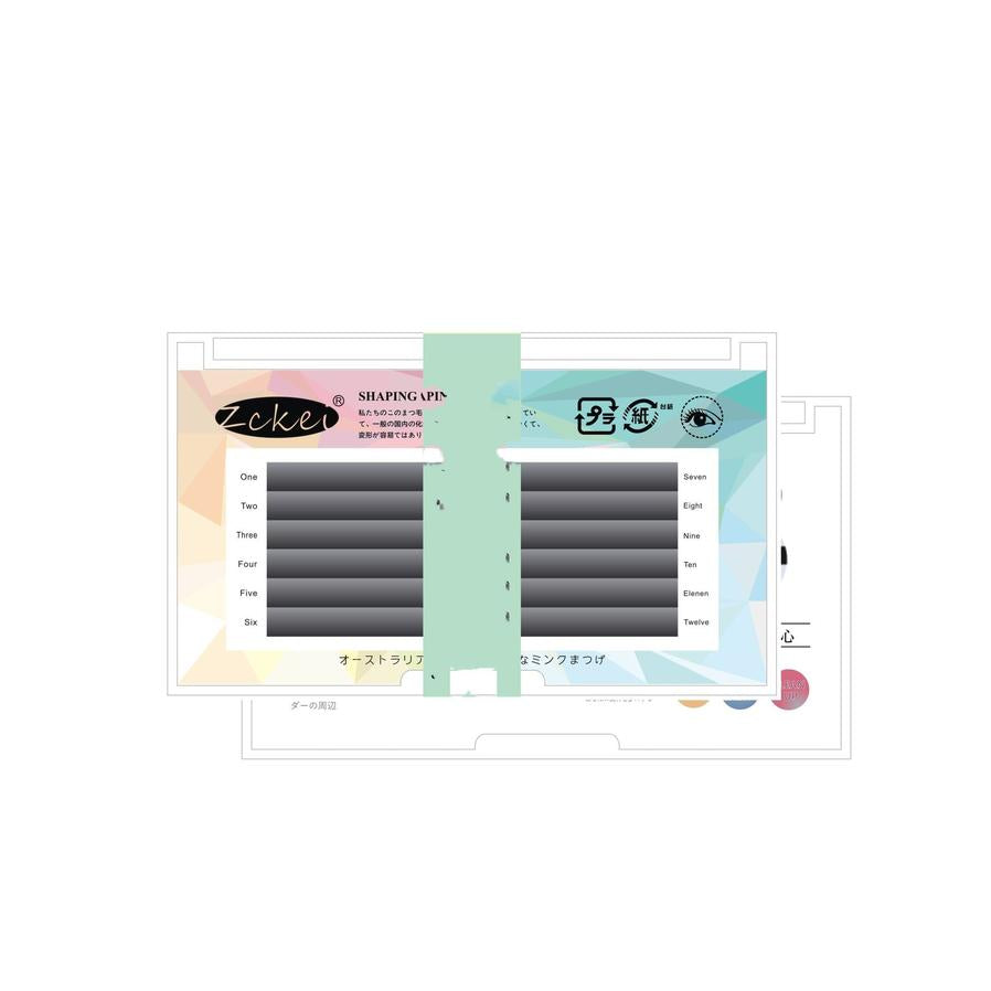 HKM-353875 Clover Blossom Grafting Eyelashes - Handmade Black and Caramel Fiber Extensions, Available in Multiple Lengths