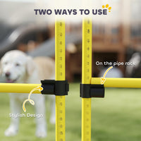 HKM-3539005 Adjustable Dog Agility Jump Set with Carry Bag - 4 Piece Course for Training and Exercise