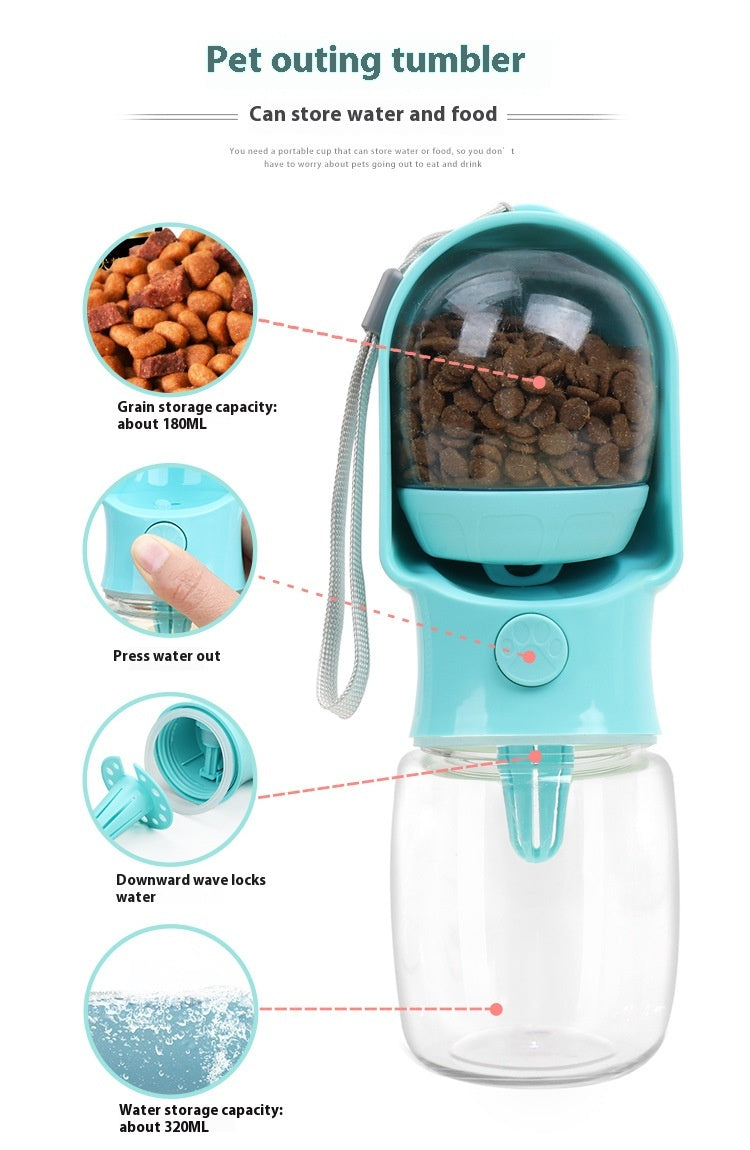 HKM-3540029 Portable Dog Water Bottle & Grain Storage Tank - Eco-Friendly Plastic, Multiple Sizes Available