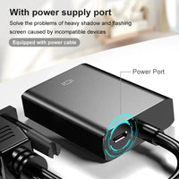 HKM-354003 VGA to HDMI Adapter with 3.5mm Audio Output for PC, Laptop, and Projector - Supports 1080P Resolution