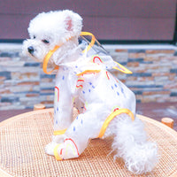 HKM-3541565 Rainbow Transparent Waterproof Dog Raincoat - Casual Pet Clothing in Multiple Sizes