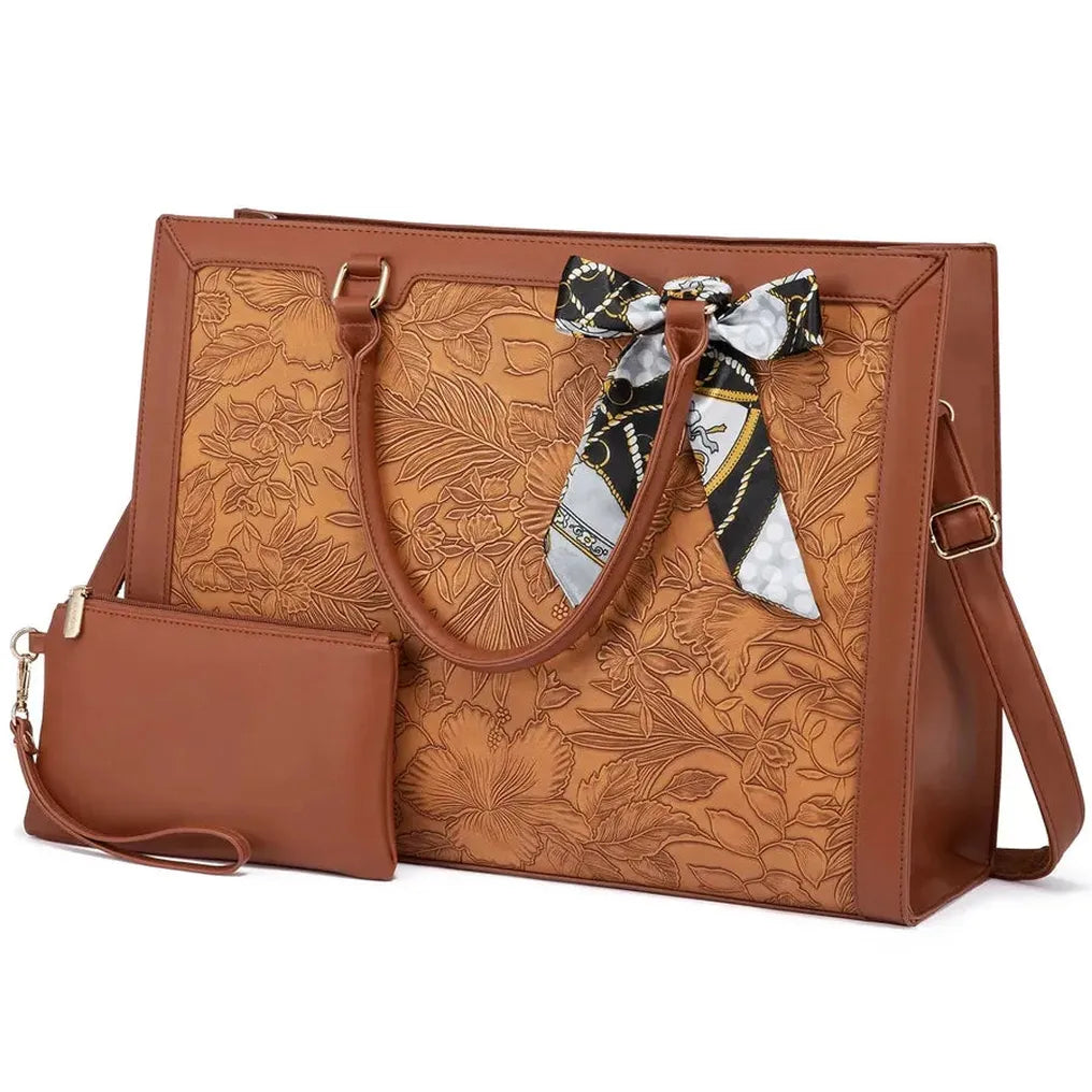 HKM-354195 15.6 Inch Women's Computer Tote Bag - Stylish Handbag and Business Briefcase for Laptops