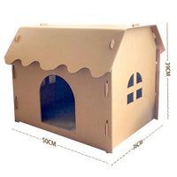 HKM-3543997 Double-Layer Corrugated Paper Cat Litter Box ¨C Villa Nest Design, Large & Medium Sizes Available