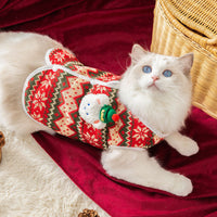 HKM-3544509 Cute Bear Pattern Winter Dog Sweater for Small Dogs and Cats ¨C Lightweight Pullover for Holidays and Everyday Wear