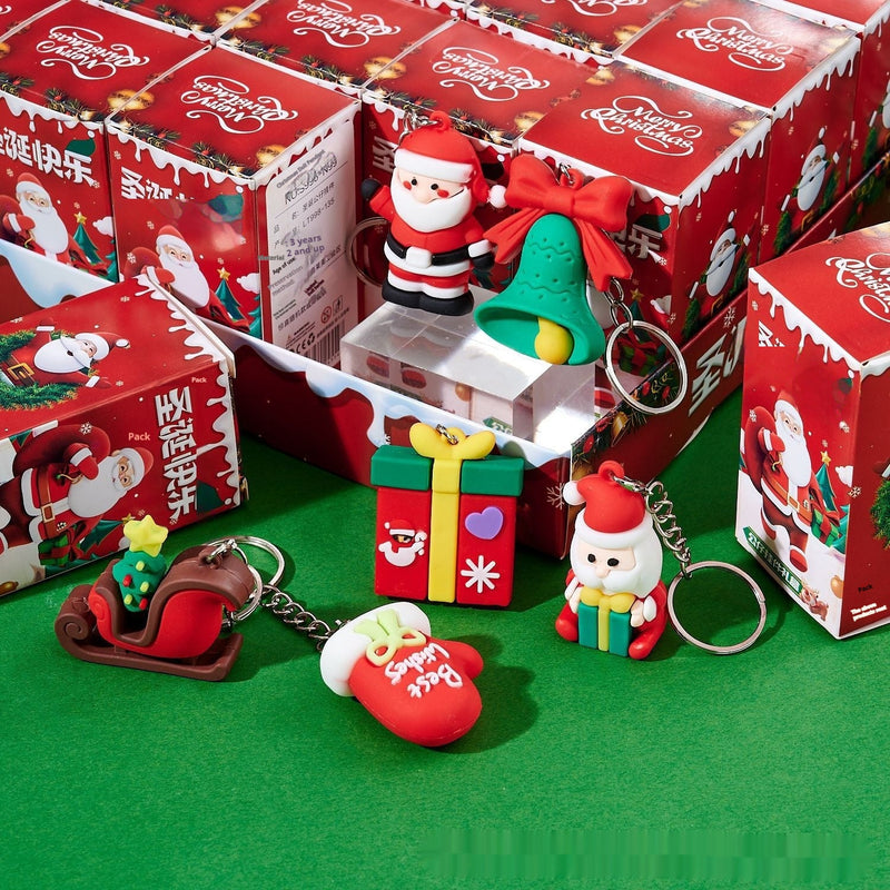 HKM-354451 Christmas Cartoon Doll Keychain Blind Box - 24 Collectible Figures for Teens