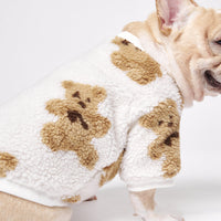 HKM-3545021 Cozy Coral Fleece Thick Corduroy Pet Shirt for Warm Comfort