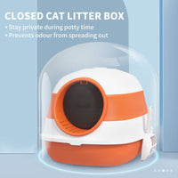 HKM-3545405 Dome Covered Cat Litter Box with Privacy Lid and Air Freshener