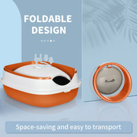 HKM-3545405 Dome Covered Cat Litter Box with Privacy Lid and Air Freshener